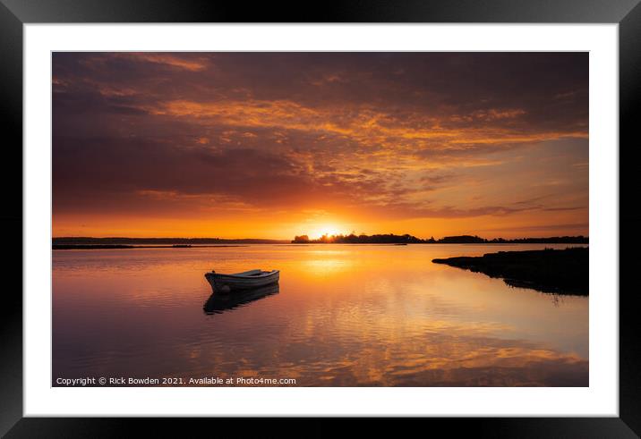 Iken Sunrise Suffolk Framed Mounted Print by Rick Bowden
