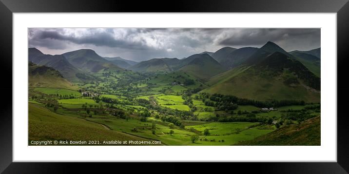 Newlands Valley Lake District Framed Mounted Print by Rick Bowden