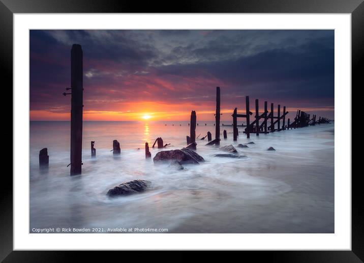 Majestic Sunrise over the Norfolk Coast Framed Mounted Print by Rick Bowden