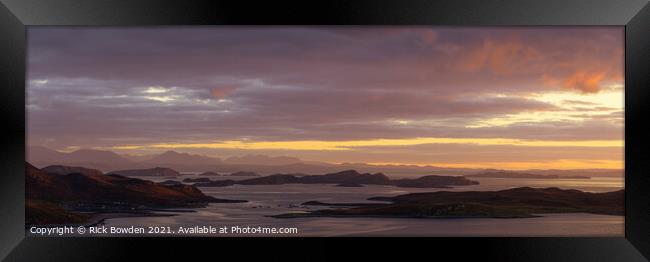 Sunset Over the Summer Isles Scotland Framed Print by Rick Bowden