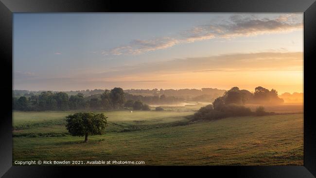 Misty Wensum Valley Norfolk Framed Print by Rick Bowden