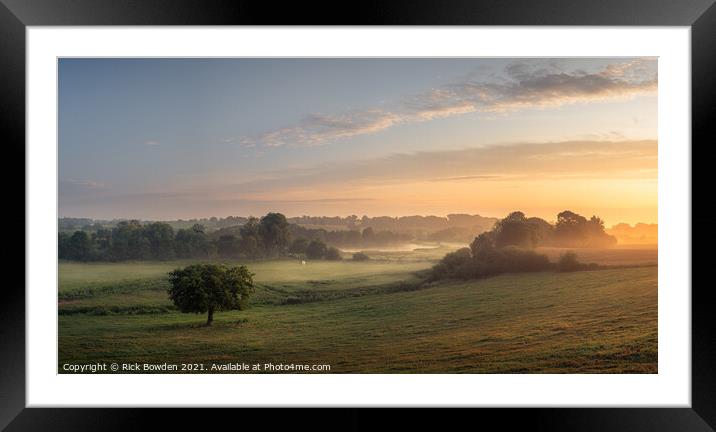 Misty Wensum Valley Norfolk Framed Mounted Print by Rick Bowden