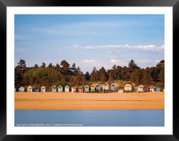Coastal Charm Colourful Beach Huts on WellsNextThe Framed Mounted Print by Rick Bowden
