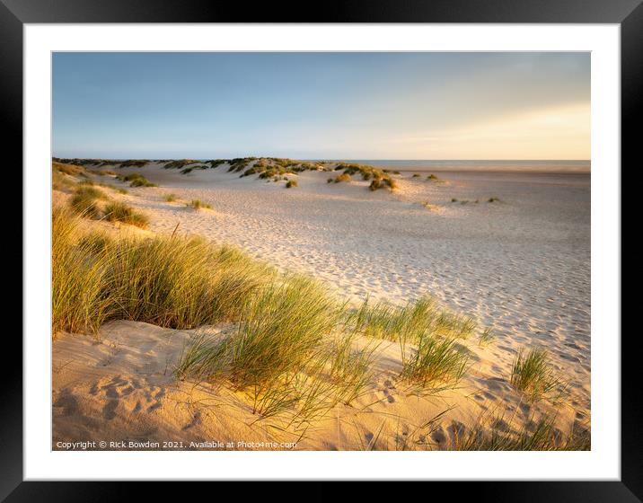 Serenity of Wells and Holkham Beach Framed Mounted Print by Rick Bowden