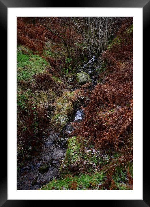 Brecon Beacons mountain stream  Framed Mounted Print by Jonathan Evans