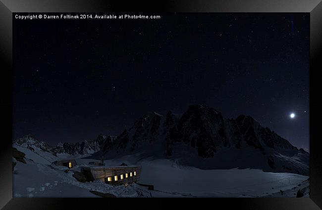 Refuge d'Argentiere night Framed Print by Darren Foltinek