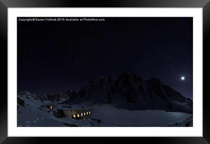 Refuge d'Argentiere night Framed Mounted Print by Darren Foltinek