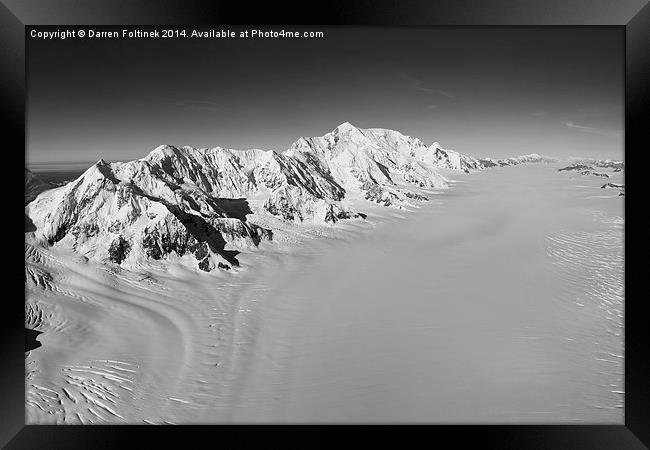  Mt. St. Elias and Seward Glacier, Yukon / Alaska Framed Print by Darren Foltinek
