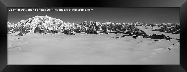 Mt. Logan panorama, Kluane Park, Yukon  Framed Print by Darren Foltinek
