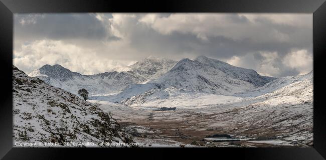 Winter In Snowdonia National Park Framed Print by Rob Pitt