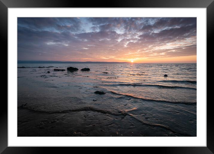 Wirral Sunset Framed Mounted Print by Rob Pitt