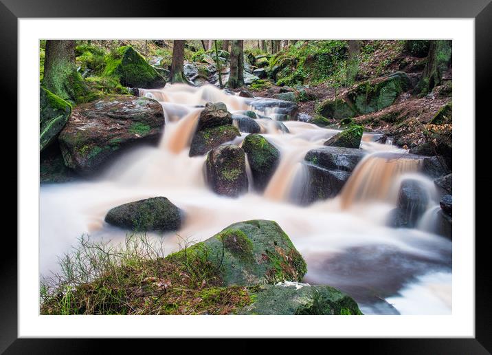 Wyming Brook waterfall Framed Mounted Print by Jason Thompson