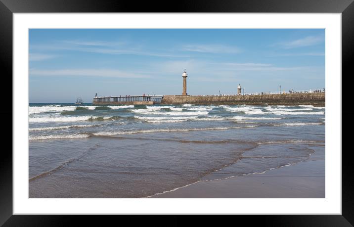 whitby pier Framed Mounted Print by Jason Thompson