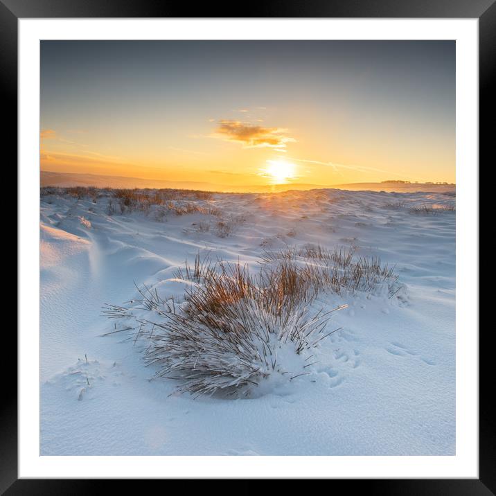 snowy sunrise, Framed Mounted Print by Jason Thompson