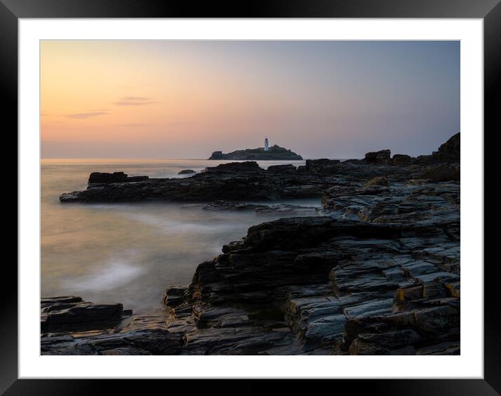 Godrevy light house  Framed Mounted Print by Jason Thompson