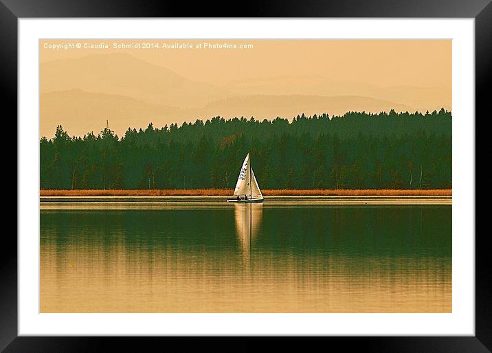  Sailing boat Framed Mounted Print by Claudia  Schmidt