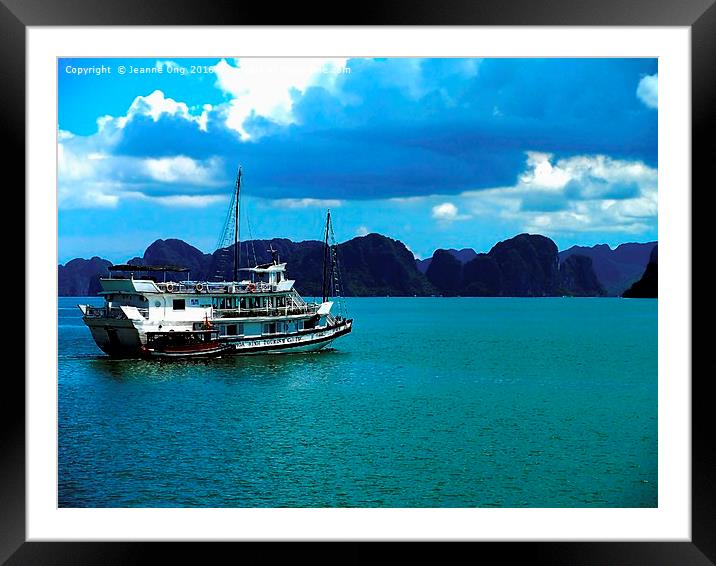 Sailing On Halong Bay Framed Mounted Print by Jeanne Ong
