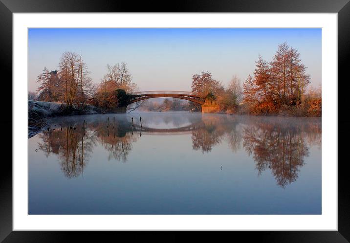  The Bridge reflection Framed Mounted Print by Ross Lawford