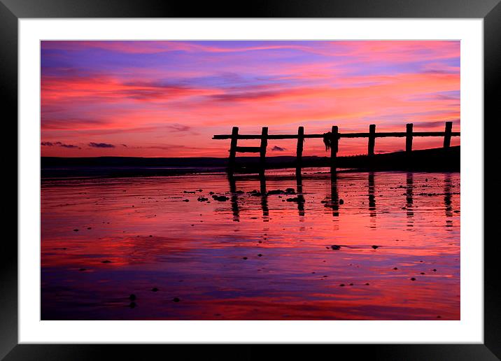  Pink beach Framed Mounted Print by Ross Lawford