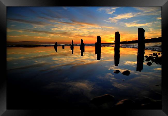  Low tide reflections Framed Print by Ross Lawford