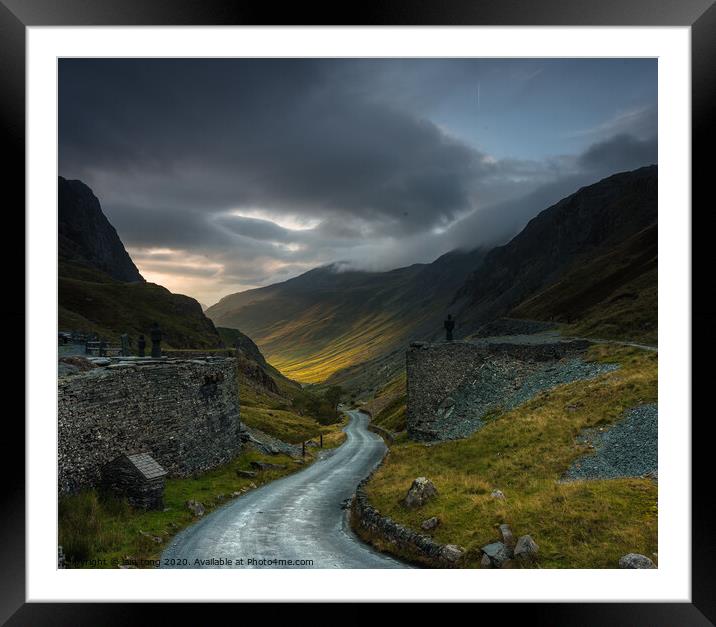 Mountain Road Framed Mounted Print by Iain Tong