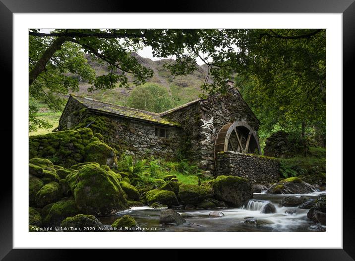 Lake District Watermill Framed Mounted Print by Iain Tong