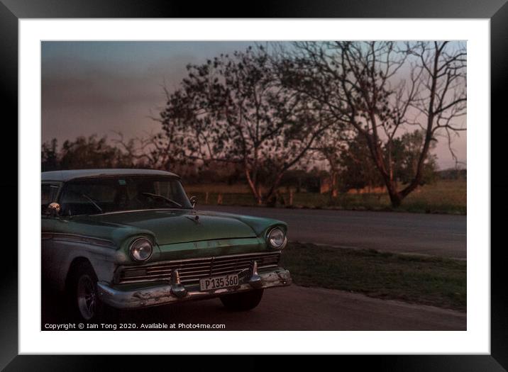 American Car Framed Mounted Print by Iain Tong