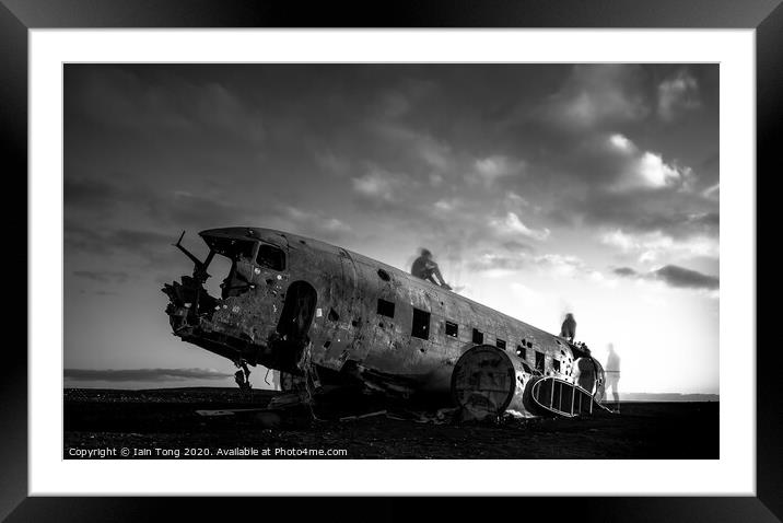 Crash Landing Framed Mounted Print by Iain Tong