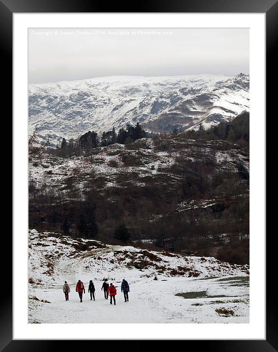 Walking the fells Framed Mounted Print by Susan Tinsley