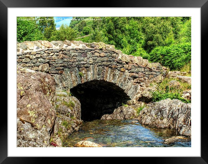 Bridge over clear water Framed Mounted Print by Susan Tinsley