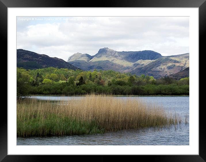 Langdale Pikes Framed Mounted Print by Susan Tinsley