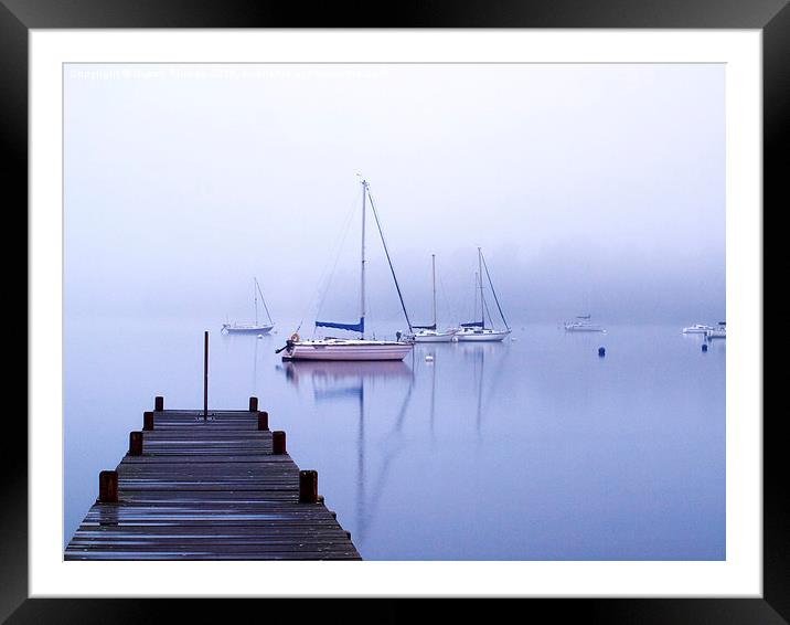 Blue haze Framed Mounted Print by Susan Tinsley