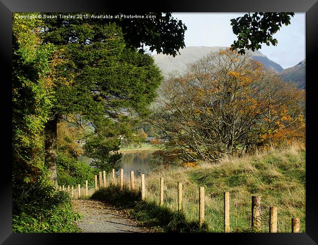 Path to Grasmere Framed Print by Susan Tinsley