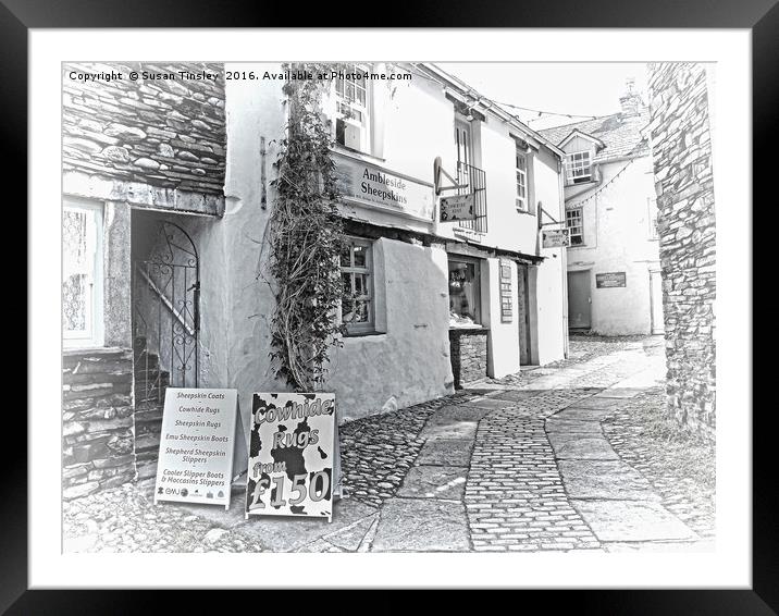 Ambleside side street Framed Mounted Print by Susan Tinsley