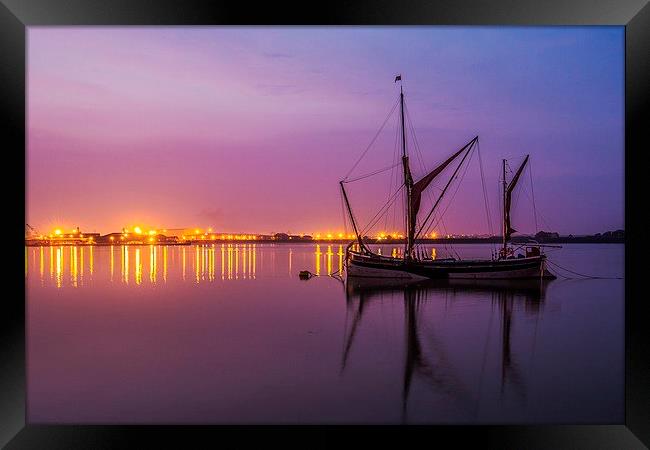  Lone ship Framed Print by Serge Rydosz