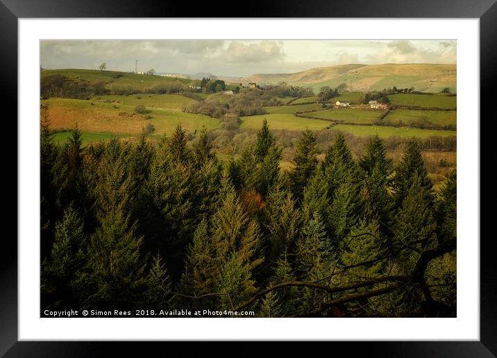                            Rhondda Valleys Landsca Framed Mounted Print by Simon Rees