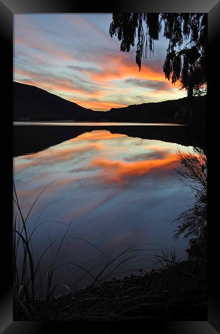 Lake Haupiri sunset Framed Print by Peter Righteous