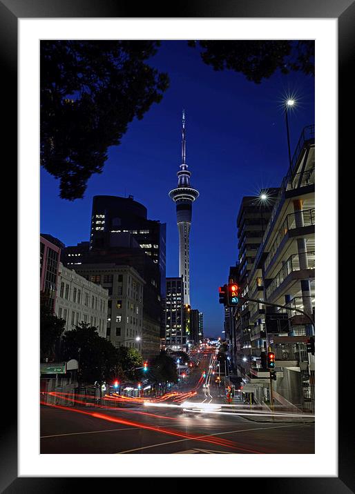 Skytower in the evening Framed Mounted Print by Peter Righteous