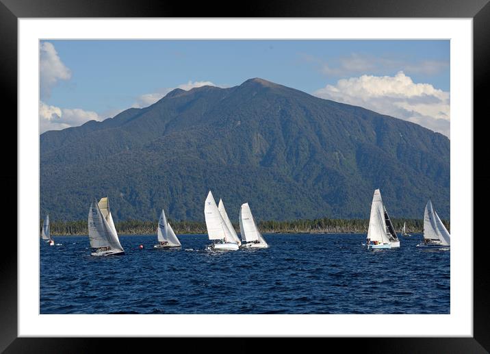 on Lake Brunner Framed Mounted Print by Peter Righteous