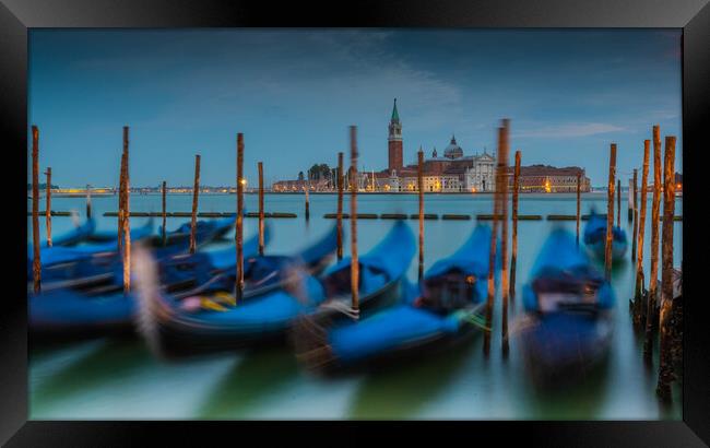 Gondolas of Venice  Framed Print by Alan Sinclair
