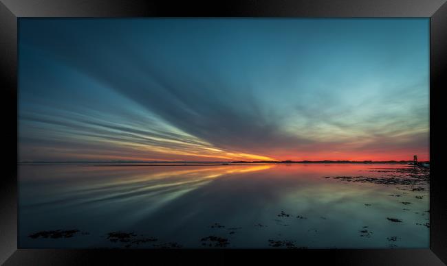 Holy island sunrise Framed Print by Marcia Reay