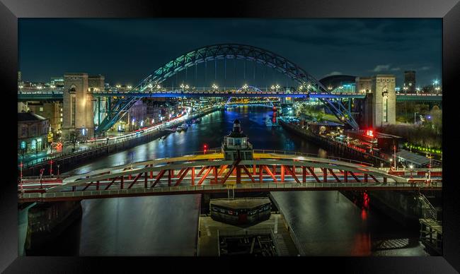 Newcastle Quayside Framed Print by Marcia Reay