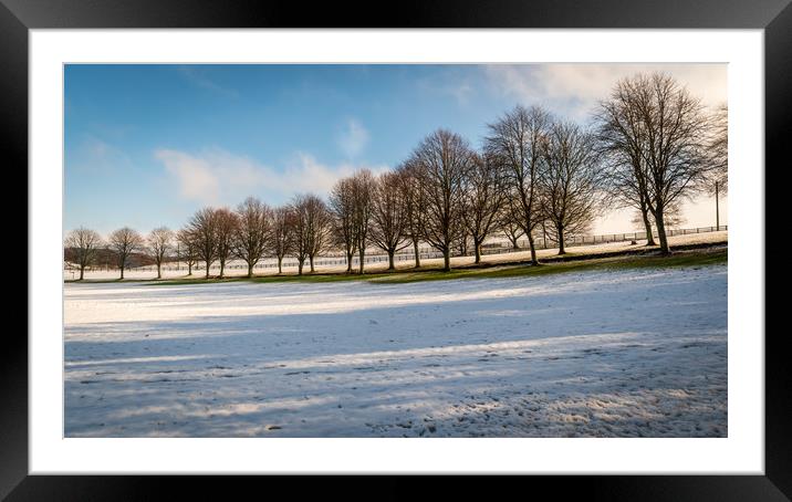 Snowy field Framed Mounted Print by Marcia Reay