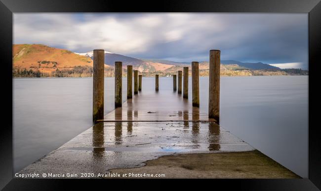 Ashness Jetty Framed Print by Marcia Reay