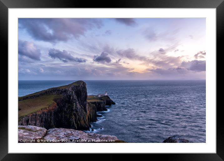 Neist Point Lighthouse Framed Mounted Print by Marcia Reay