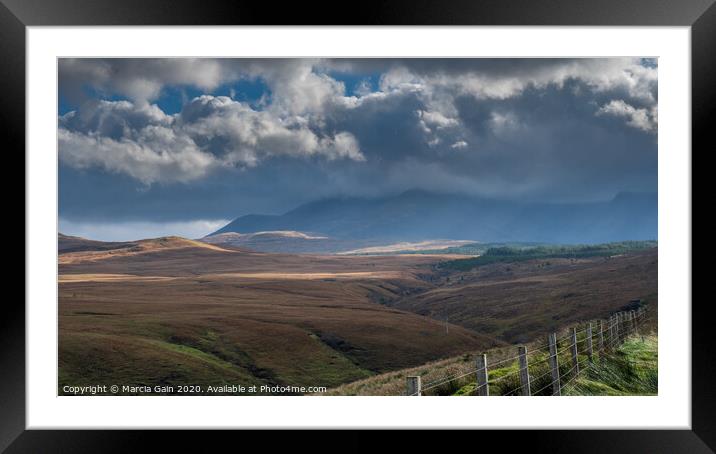 Light on the hills Framed Mounted Print by Marcia Reay