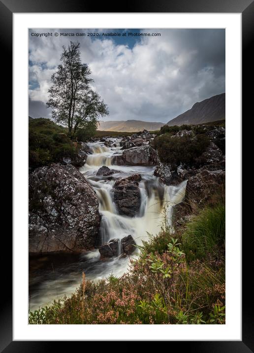 River Etive Framed Mounted Print by Marcia Reay