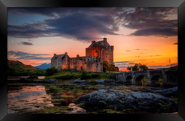   Eilean Donan Castle Sunset Framed Print by Tony Walsh