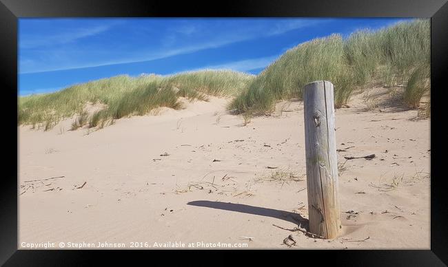 Sand dunes Framed Print by Stephen Johnson