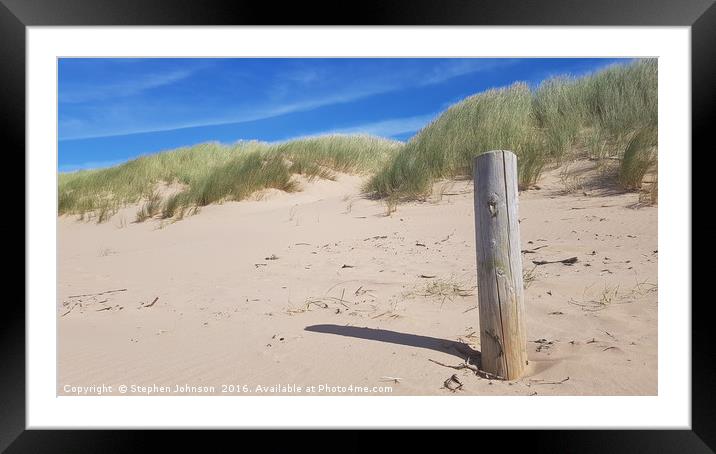 Sand dunes Framed Mounted Print by Stephen Johnson